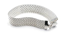 Sterling Silver 12mm Italian Mesh Bracelet, 7.5"