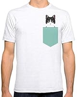 Society6 Men's Quinn - Cute Black And White Cat Tuxedo Cat Gifts For Cat Lady Gift Ideas Cell Phone Case With Cat Fitted Tee