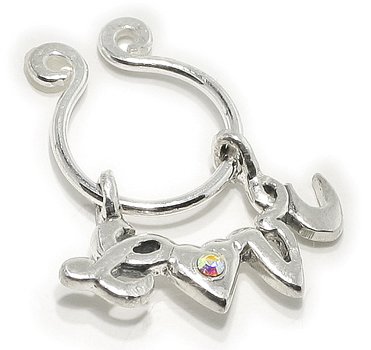 925 Sterling Silver NON PIERCING Nipple Ring 