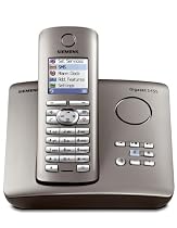 Siemens Gigaset S455, Schnurloses DECT-Komfort-Telefon mit integriertem Anrufbeantworter, platin