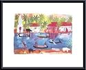 Art Poster Metal Framed Print - Evening Catch, Kerala - Artist: Christopher Corr- Poster Size: 16 X 20