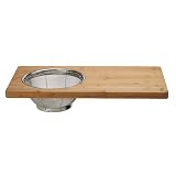 Island Bamboo 23-by-12-Inch Over-the-Sink Cutting Board with Colander