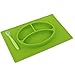 Biubee One-Piece Silicone Placemat + Plate with Spoon for Baby and Toddlers (green)
