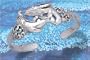 Baleen Whale Pair Cuff Bracelet