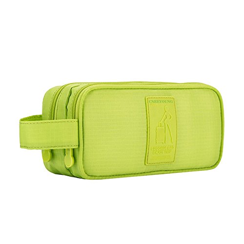 CNBEYOUNG Electronics Bags, Basics Double Layer Universal Travel Case for Small Electronics and Accessories, High Quality & Good Looking(EO-GREEN)