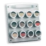 Kamenstein Stainless Steel 12 Tin Magnetic Spice Rack