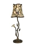 Dale Tiffany TB10088 Buffet Lamp - LED - Dark Antique Brass and Art Glass Shade