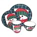 Sakura Snowmen Portrait 16-Piece Dinnerware Set, Service for 4