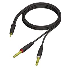 ah Cables ProCab Serie REF713 Twin Instrumentenkabel 3,5 mm Klinke stereo auf 2 x 6,3 mm Klinke mono 3 m