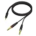 ah Cables ProCab Serie REF713 Twin Instrumentenkabel 3,5 mm Klinke stereo auf 2 x 6,3 mm Klinke mono 3 m