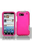 Motorola MB525 DEFY Rubberized Shield Hard Case - Hot Pink