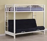 Walker Edison BTOFWH - Sunrise Twin/Futon Bunk Bed (White)