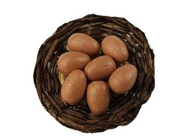Korb mit Eier Zubehör Küche Miniatur für Puppenstube 