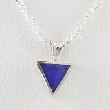 Sterling Silver and Lapis Lazuli Pendant on 16 Figaro Chain, #8756
