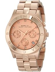 Marc Jacobs Blade Rose Gold Pink Dial Womens Watch MBM3102