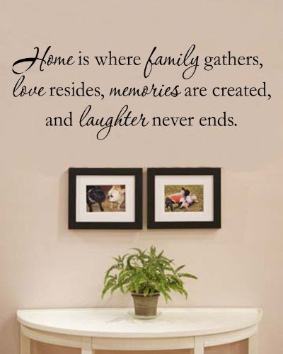 Home is where the family gathers, love resides, memories are created, and laughter never ends. Vinyl Wall Decals Quotes Sayings Words Art Decor Lettering Vinyl Wall Art Inspirational Uplifting Home is where the family gathers, love resides, memories are created, and laughter never ends. Vinyl Wall Decals Quotes Sayings Words Art Decor Lettering Vinyl Wall Art Inspirational Uplifting