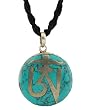 Sterling Silver Turquoise Buddhist Om Pendant