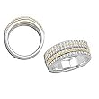 14K Two-Tone Gold Diamond Band - 0.75 Ct.