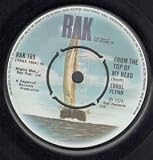 FROM THE TOP OF MY HEAD 7 INCH (7" VINYL 45) UK RAK 1974