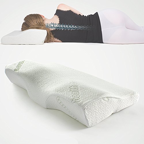 Soft Memory Foam Bamboo Sleeping Pillow 24 4 X14 X4 Orthopedic