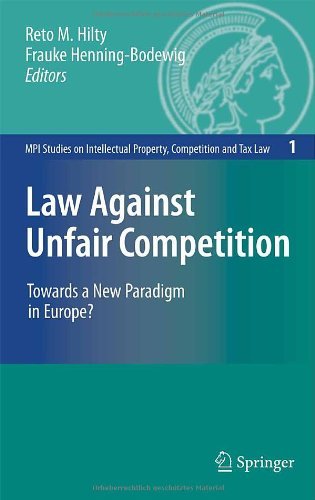 Law Against Unfair Competition: 1 (MPI Studies on Intellectual Property and Competition Law)