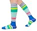 CompressionZ 20-30 mmHg Compression Socks Men & Women - Knee High Support Stockings (Ocean Stripes, X-Large)