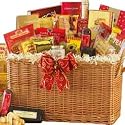 Snack Time Sweet and Savory Gourmet Food Gift Basket with Smoked Salmon