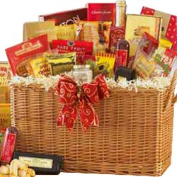 Snack Time Sweet and Savory Gourmet Food Gift Basket with Smoked Salmon by Art of Appreciation Gift Baskets