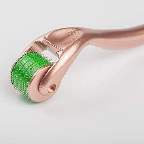 NBW Nano Derma Micro Needle Microneedle Roller (Size 0.50 Mm, 1.00mm,1.50mm) Micro Needling System. 540 Needles Mts-derma Roller , a Common Cosmetic Procedure for Treating Many Conditions By Stimulating Collagen and Elastin Production. Effective for Stretch Mark Removal Anti Aging Repair Acne Scarring Wrinkle Reduction Celluite Reduction Hair Loss Treatments Boost Topically Applied Skincare Products, Gold Green Size (2.0mm)