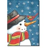 Cardinal Snowman - Toland Art Banner