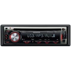 Kenwood KDC-414 UA CD-MP3-Tuner (Front-USB und AUX-In) schwarz