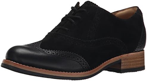 Sebago Women's Claremont Brogue Boot, Black Suede, 7.5 M US