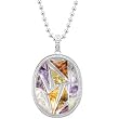 Multi-Gemstone Pendant with 20" Bead Chain Necklace