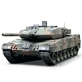 TAMIYA 300056020 - Panzer Leopard 2A6 Full Option Kit, 1:16, 4Kanal, 40 MHz, ferngesteuerter Panzer, detailgetreue mit Sound und Lichteffekten, Bausatz