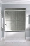 KOHLER K-702100-G55-NX Portrait Frameless Bypass Bath Door, Brushed Nickel