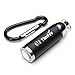 ThorFire LED Keychain Flashlight Mini Pocket EDC Light Torch Tail Click Switch Zoom Adjustable Focus Battery Included, Black KL01