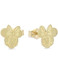 Disney Minnie 14kt Gold Girls Stud Earrings
