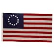 Valley Forge  Nylon Colonial 13-Star Betsy Ross United States Flag, measures 3-Foot by 5-Foot, 100% Brass Grommets.