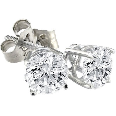 Childrens Toyshop  Jewelry : 14K White Gold or Yellow Gold, Round, Diamond Stud Earrings (1/3 ctw, I-J Color, I1-I2 Clarity)