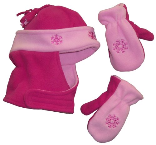 N'Ice Caps Girls Wrap Around Micro Fleece Embroidered Set
