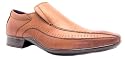 Azor Mens Lewis M.brown Slip On Square Toe Leather Loafers