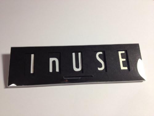 "EMPTY / In USE", Door Sign with permanent mounting tape, Black
