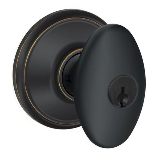 Schlage F51-SIE Siena Keyed Entry F51A Panic Proof Door Knob, Aged Bronze