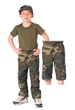 Kids Camouflage Pants/Shorts Woodland Camo