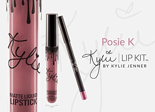 Kylie Jenner Matte Liquid Lipstick & Lip Liner Makeup Lip Kit Set (POSIE K)