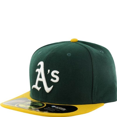 NEW ERA ON FIELD OAKLAND ATHLETICS FITTED CAP NEA-OAK (7 1/4, GREEN/YELLOW)