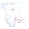 BABY BODYSUIT WHITE " PINK CLOUD LOVE ME , I'M IDAHOAN " IDAHO