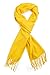 Plum Feathers Super Soft Luxurious Cashmere Feel Winter Scarf (Yellow)