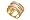 14K Yellow Gold Hand-Crafted Matte-Finish Designer Ring, Enhanced with Pave Set Diamonds., 0.00