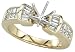 14K Yellow Gold Diamond Wedding Set Semimount